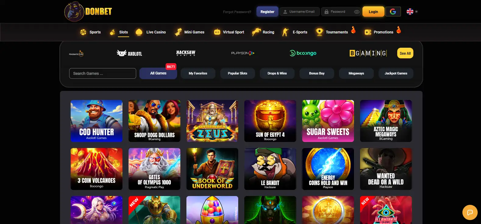 Donbet Games: Slots, Tables and 5,000+ Game Library