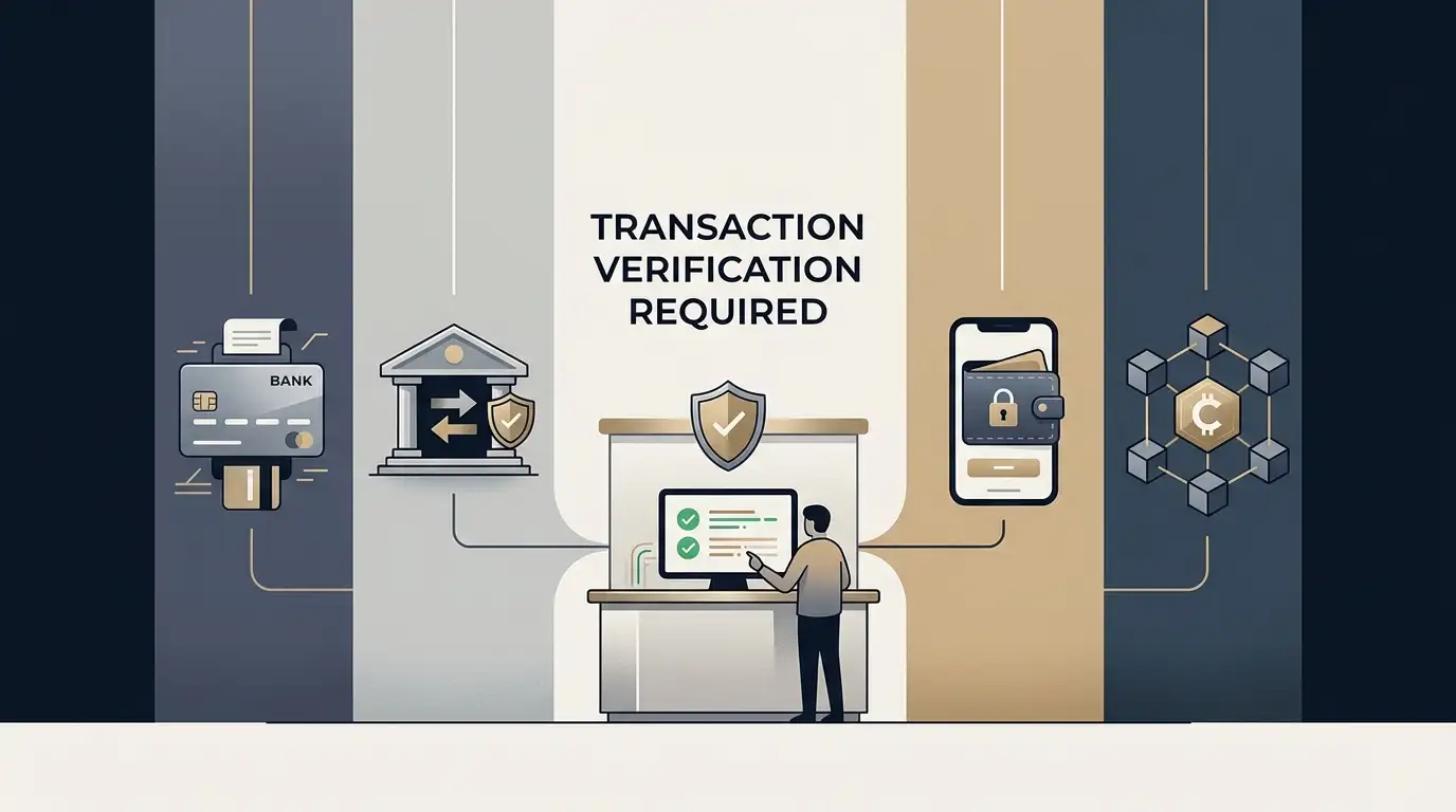 Editorial comparison of card, bank transfer, e-wallet and cryptocurrency payment categories